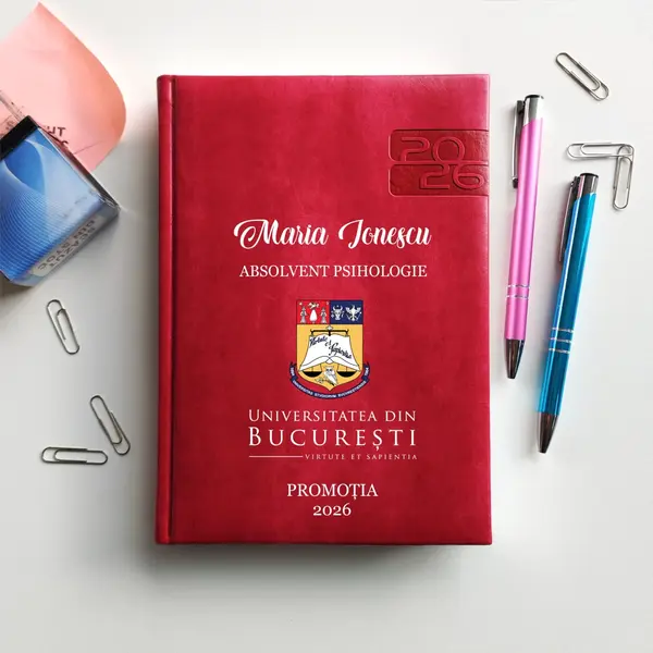 Agenda personalizata 2026 absolvent AP47 DELUXE PREMIUM, Narni Fucsia
