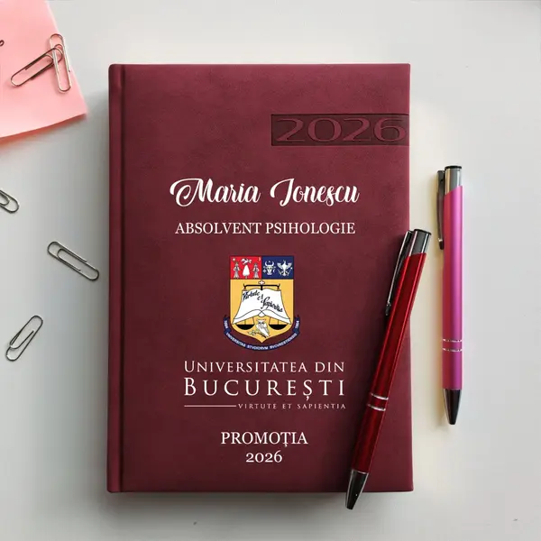 Agenda personalizata 2026 absolvent AP47 DELUXE PREMIUM, Teano Bordo