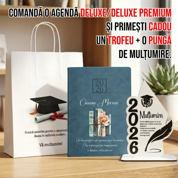 Agenda personalizata 2026 Cadru didactic AP31 DELUXE PREMIUM, Chianti Verde Cyprus