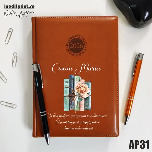 Agenda personalizata 2026 Cadru didactic AP31 DELUXE PREMIUM, Amsterdam Maro