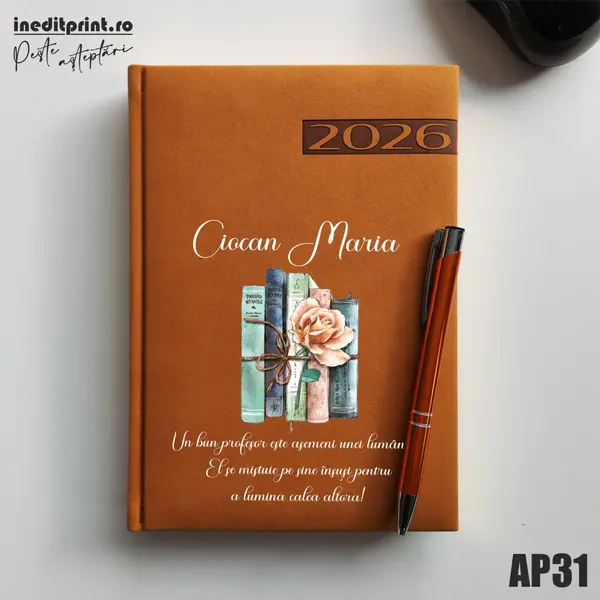Agenda personalizata 2026 Cadru didactic AP31 DELUXE PREMIUM, Teano Maro