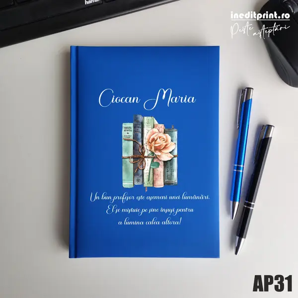 Agenda personalizata 2026 Cadru didactic AP31 NEDATATA RT, ALBASTRU