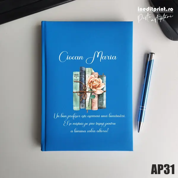 Agenda personalizata 2026 Cadru didactic AP31 NEDATATA RT, Bleu