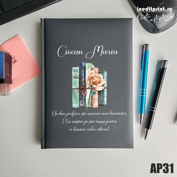 Agenda personalizata 2026 Cadru didactic AP31 NEDATATA RT, Gri
