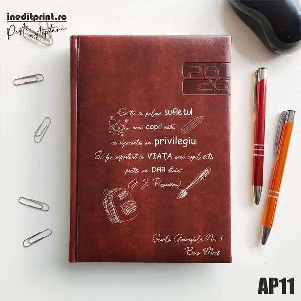 Agenda personalizata 2026 Citat educatie AP11 DELUXE PREMIUM, Narni Maro
