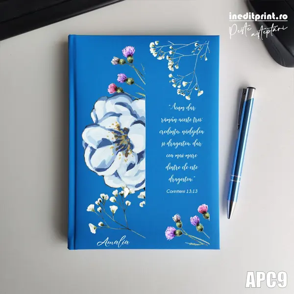 Agenda personalizata 2026 Corinteni 13:13 APC9 NEDATATA RT, Bleu