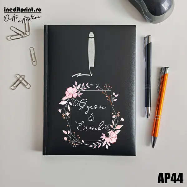Agenda personalizata 2026 Cuplu AP44 NEDATATA H, NEGRU