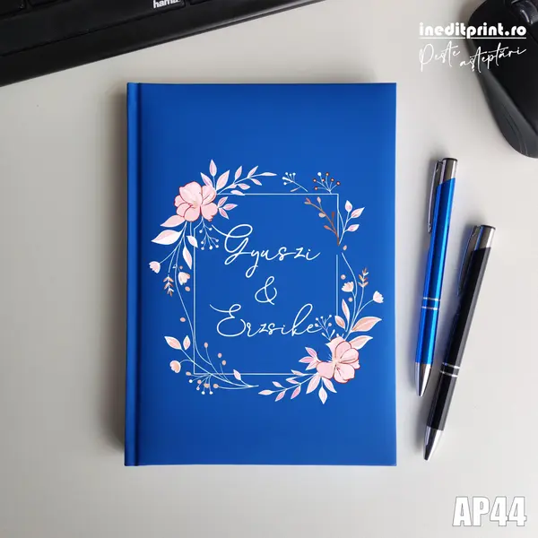Agenda personalizata 2026 Cuplu AP44 NEDATATA RT, ALBASTRU