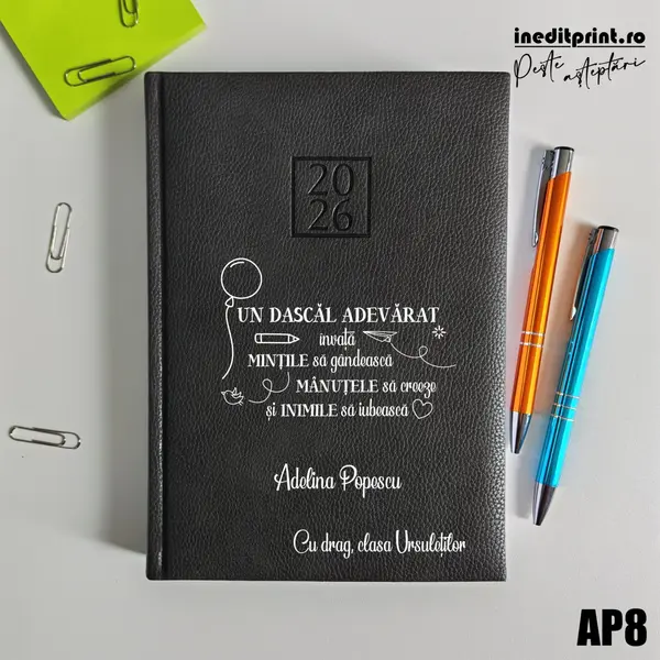 Agenda personalizata 2026 Dascal adevarat AP8 DELUXE H, Edolo Maro