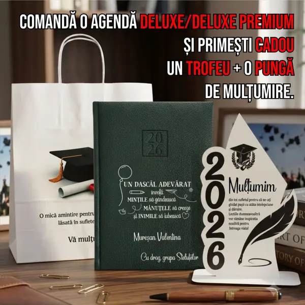 Agenda personalizata 2026 Dascal adevarat AP8 DELUXE H, Edolo Verde