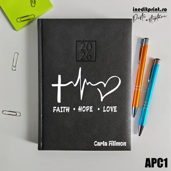 Agenda personalizata 2026 Faith Hope Love APC1 DELUXE H, Edolo Maro