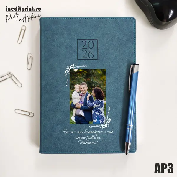 Agenda personalizata 2026 Foto + Text AP3 DELUXE PREMIUM, Chianti Verde Cyprus