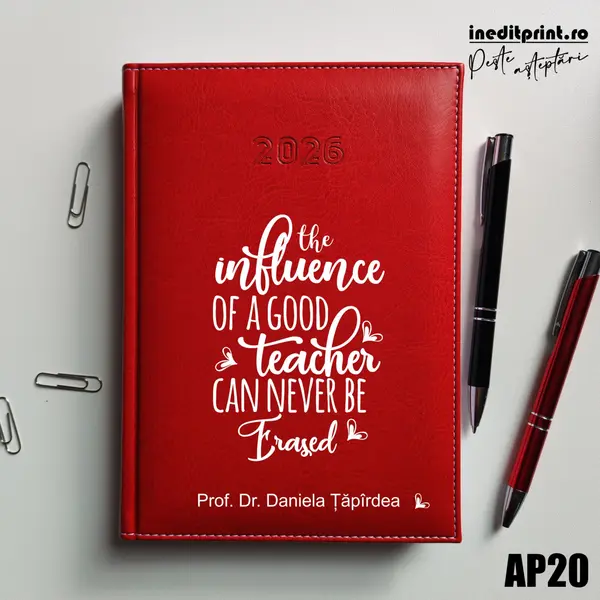 Agenda personalizata 2026 Good Teacher AP20 DELUXE H, Corinaldo Rosu