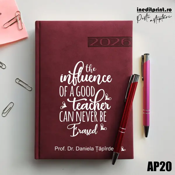 Agenda personalizata 2026 Good Teacher AP20 DELUXE PREMIUM, Teano Bordo