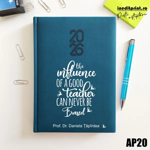 Agenda personalizata 2026 Good Teacher AP20 STANDARD HT2, Albastru Petrol