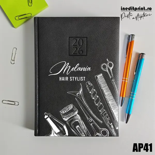 Agenda personalizata 2026 Hair Stylist AP41 DELUXE H, Edolo Maro