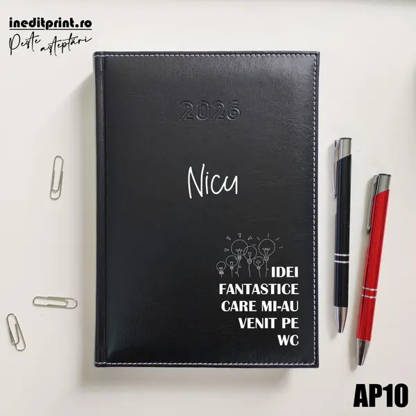 Agenda personalizata 2026 Idei noi AP10 DELUXE H, Corinaldo Negru
