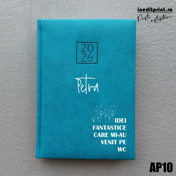 Agenda personalizata 2026 Idei noi AP10 DELUXE H, Edolo Turcoaz