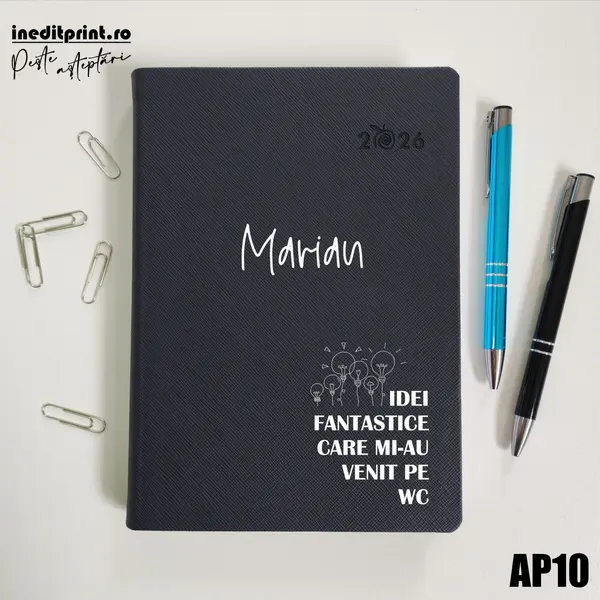Agenda personalizata 2026 Idei noi AP10 DELUXE PREMIUM, Ortisei Albastru