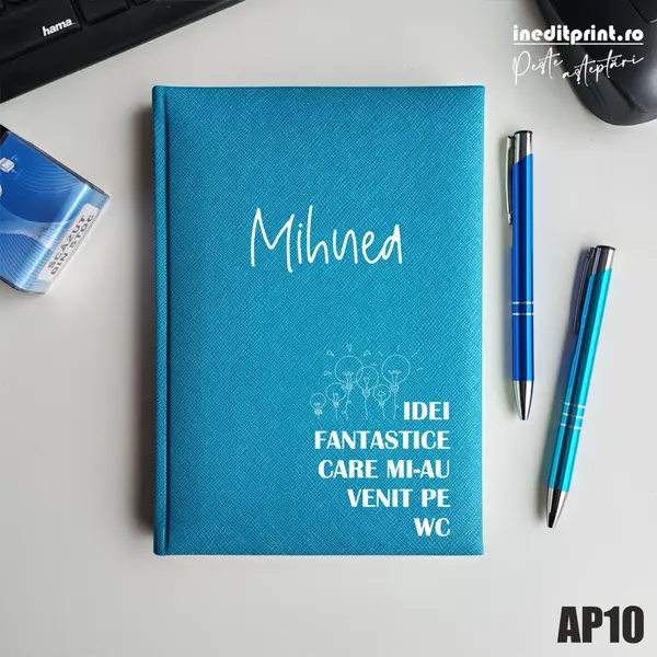 Agenda personalizata 2026 Idei noi AP10 NEDATATA RT, Turcoaz-Adria