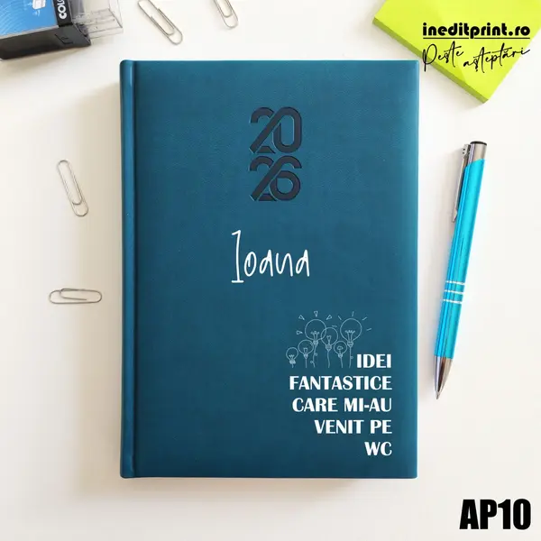Agenda personalizata 2026 Idei noi AP10 STANDARD HT2, Albastru Petrol