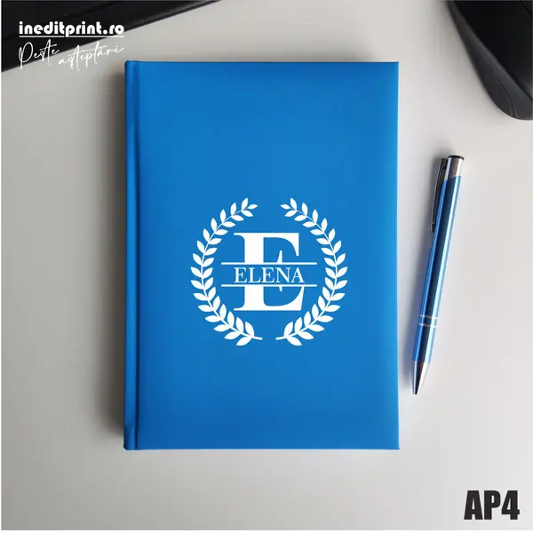 Agenda personalizata 2026 Initiala + Nume - AP4 NEDATATA RT, Bleu