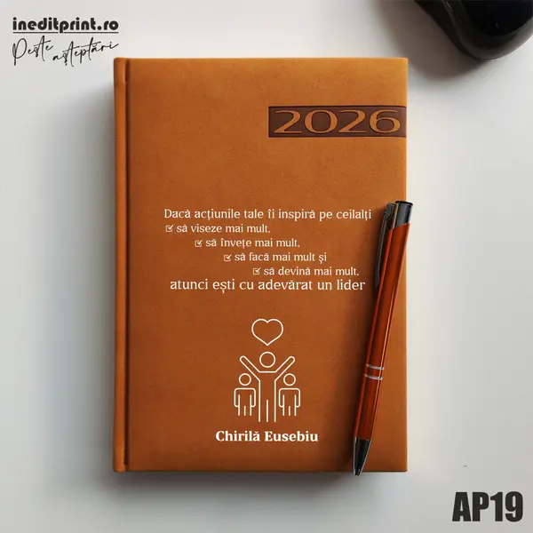 Agenda personalizata 2026 Lider adevarat AP19 DELUXE PREMIUM, Teano Maro