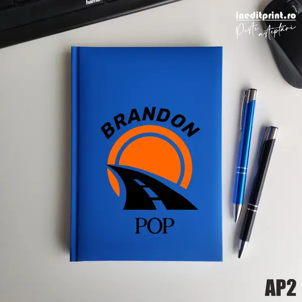 Agenda personalizata 2026 Logo + Nume AP2 NEDATATA RT, ALBASTRU