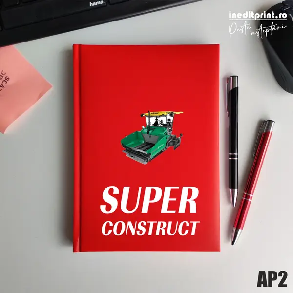 Agenda personalizata 2026 Logo + Nume AP2 NEDATATA RT, Rosu