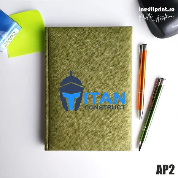 Agenda personalizata 2026 Logo + Nume AP2 NEDATATA RT, Verde-Adria