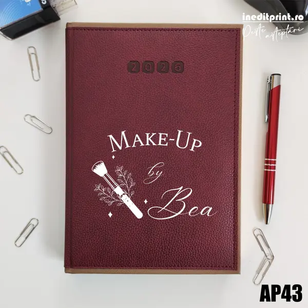 Agenda personalizata 2026 Make-Up AP43 DELUXE PREMIUM, Alghero Bordo