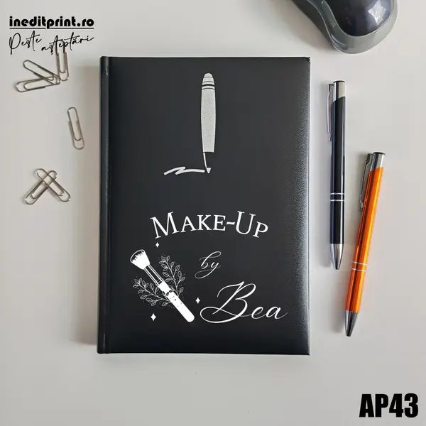 Agenda personalizata 2026 Make-Up AP43 NEDATATA H, NEGRU