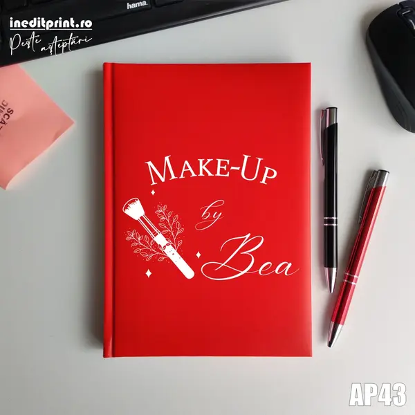 Agenda personalizata 2026 Make-Up AP43 NEDATATA RT, Rosu