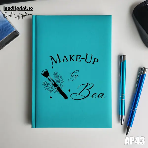 Agenda personalizata 2026 Make-Up AP43 NEDATATA RT, Turcoaz
