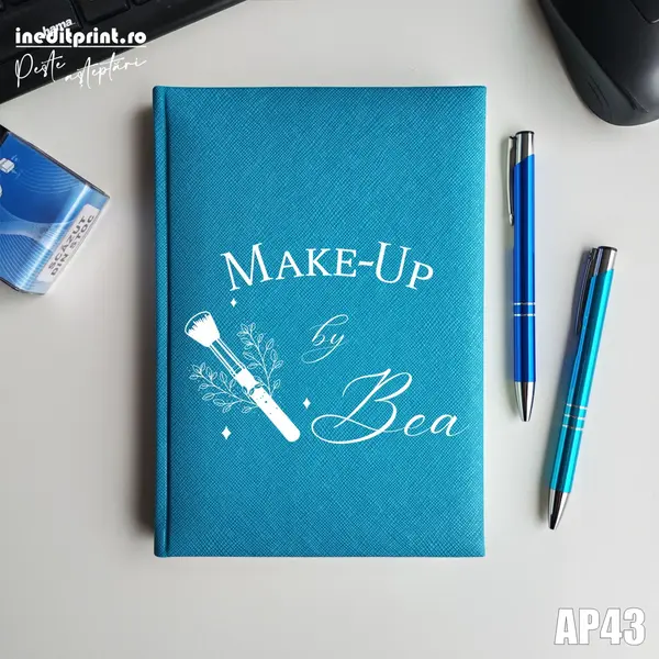 Agenda personalizata 2026 Make-Up AP43 NEDATATA RT, Turcoaz-Adria