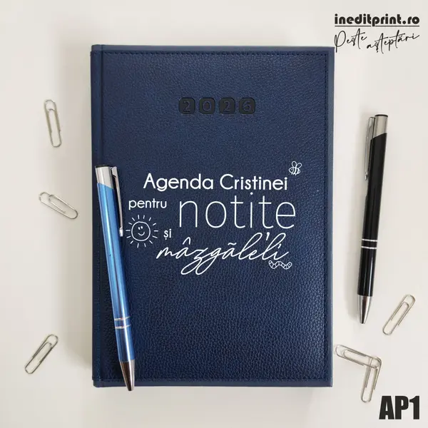 Agenda personalizata 2026 mazgaleli - AP1 DELUXE PREMIUM, Alghero Albastru