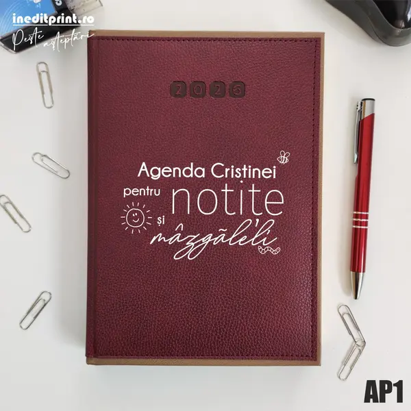 Agenda personalizata 2026 mazgaleli - AP1 DELUXE PREMIUM, Alghero Bordo
