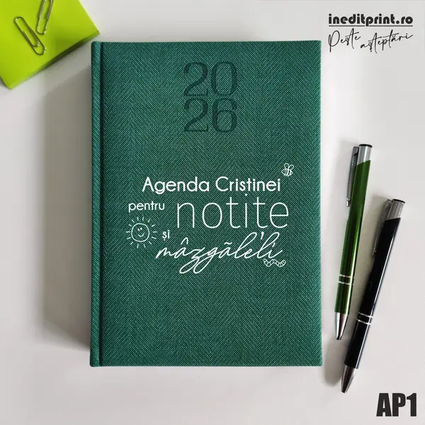 Agenda personalizata 2026 mazgaleli - AP1 DELUXE PREMIUM, Bard Verde