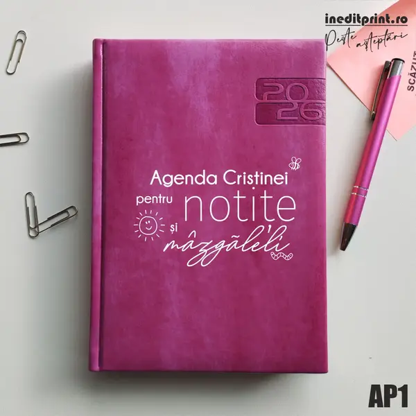 Agenda personalizata 2026 mazgaleli - AP1 DELUXE PREMIUM, Narni Purpuriu