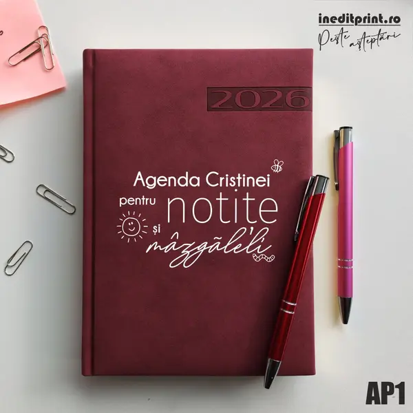 Agenda personalizata 2026 mazgaleli - AP1 DELUXE PREMIUM, Teano Bordo