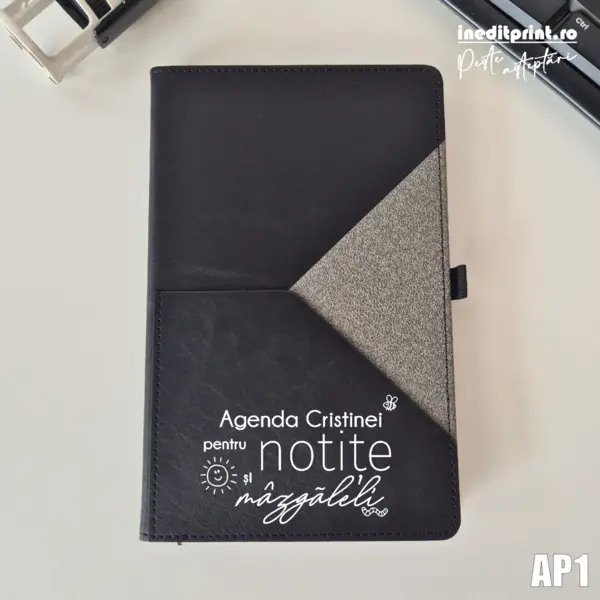 Agenda personalizata 2026 mazgaleli - AP1 NEDATATA AD, NEGRU X-LINE