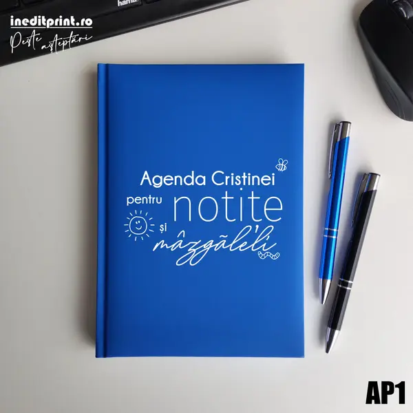 Agenda personalizata 2026 mazgaleli - AP1 NEDATATA RT, ALBASTRU