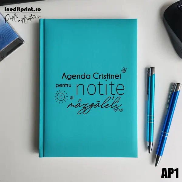Agenda personalizata 2026 mazgaleli - AP1 NEDATATA RT, Turcoaz