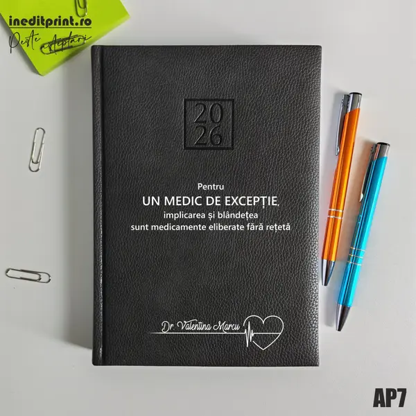 Agenda personalizata 2026 Medic de exceptie AP7 DELUXE H, Edolo Maro