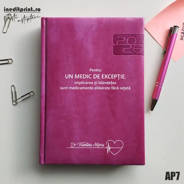 Agenda personalizata 2026 Medic de exceptie AP7 DELUXE PREMIUM, Narni Purpuriu
