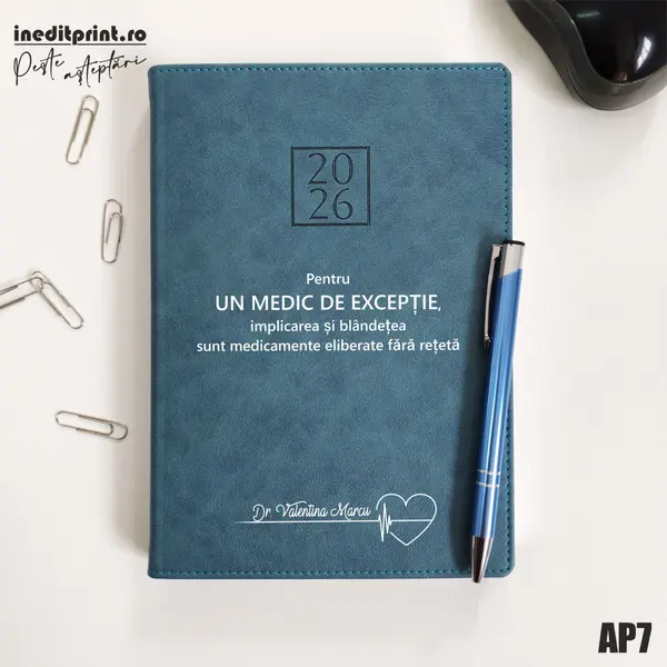Agenda personalizata 2026 Medic de exceptie AP7 DELUXE PREMIUM, Chianti Verde Cyprus