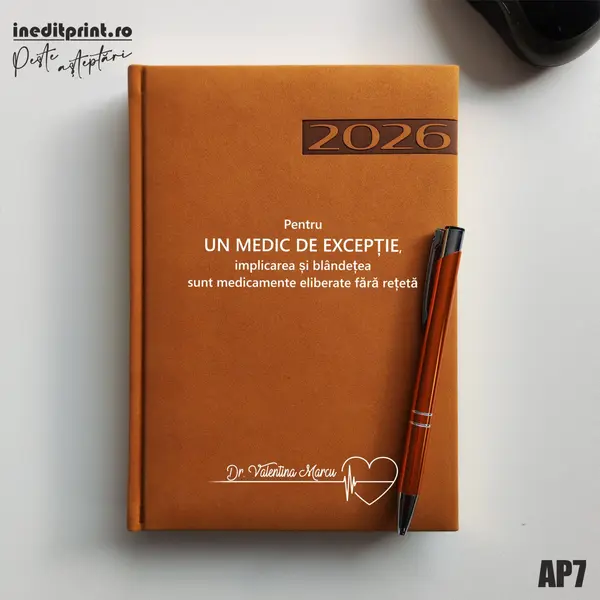 Agenda personalizata 2026 Medic de exceptie AP7 DELUXE PREMIUM, Teano Maro