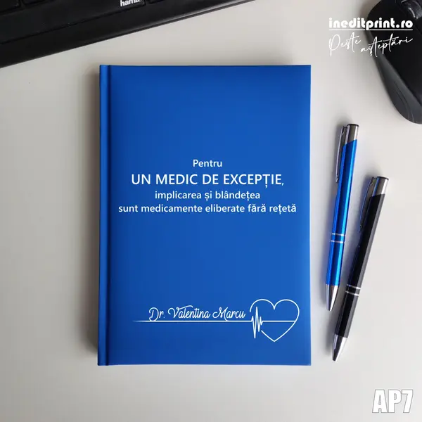 Agenda personalizata 2026 Medic de exceptie AP7 NEDATATA RT, ALBASTRU