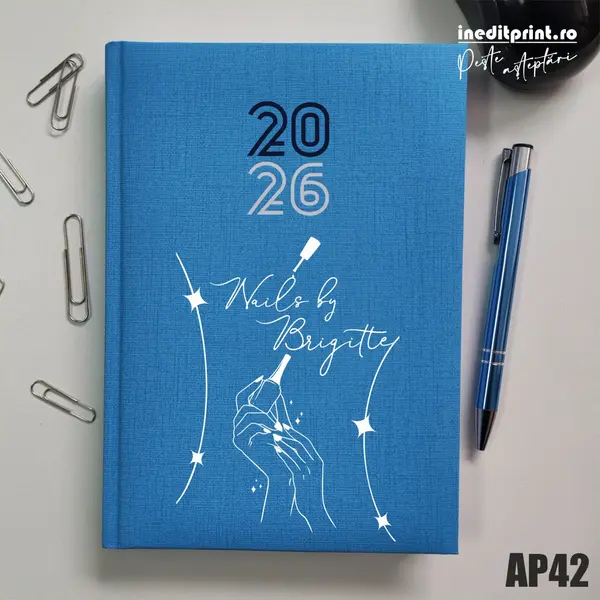 Agenda personalizata 2026 Nails By AP42 Datata C, Turcoaz