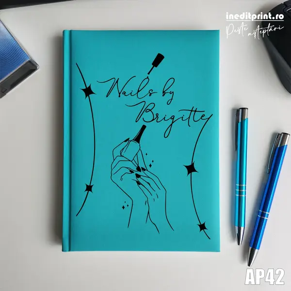 Agenda personalizata 2026 Nails By AP42 NEDATATA RT, Turcoaz
